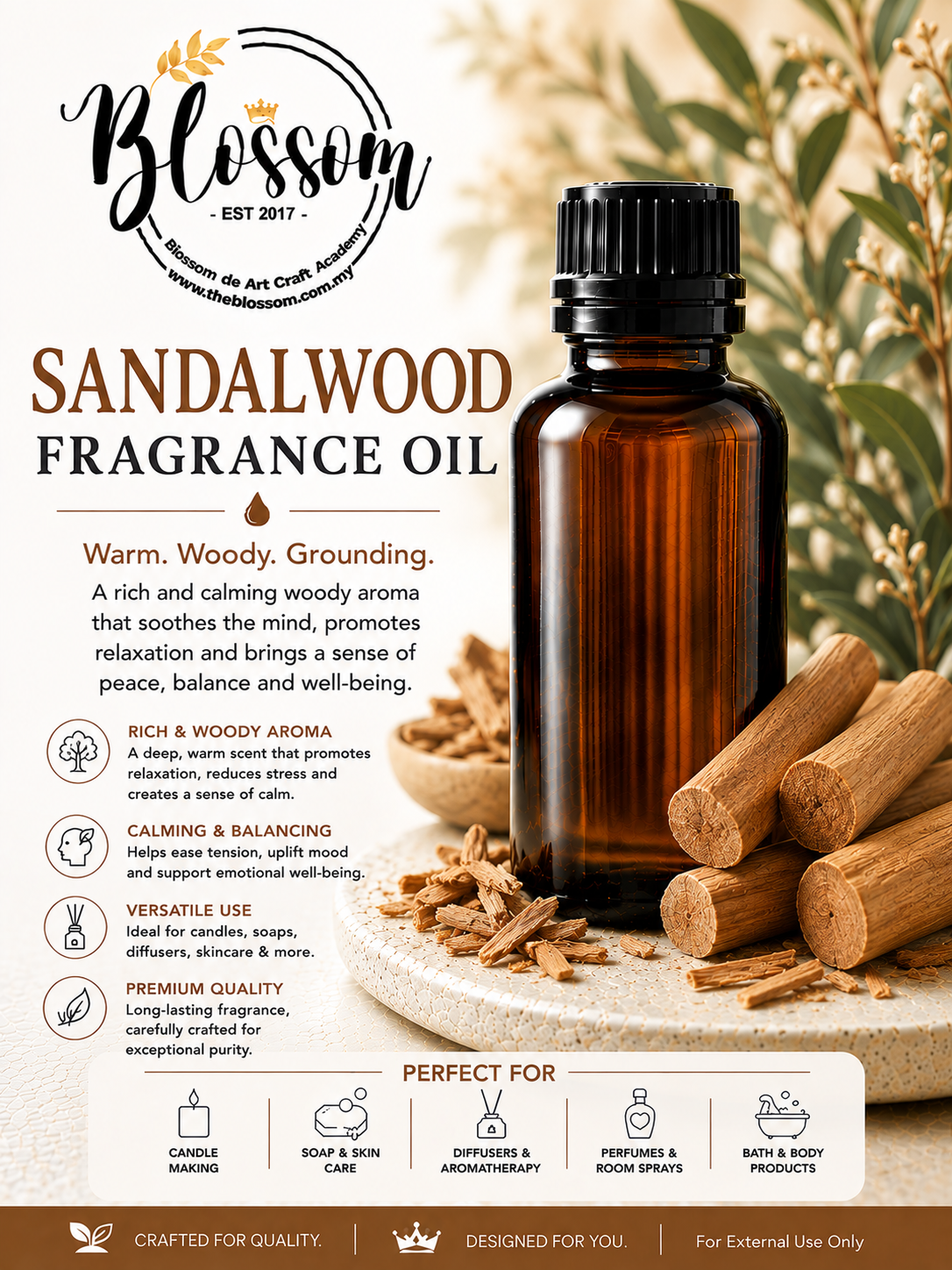 Sandalwood Fragrance Oil Sandalwood Fragrance Oil