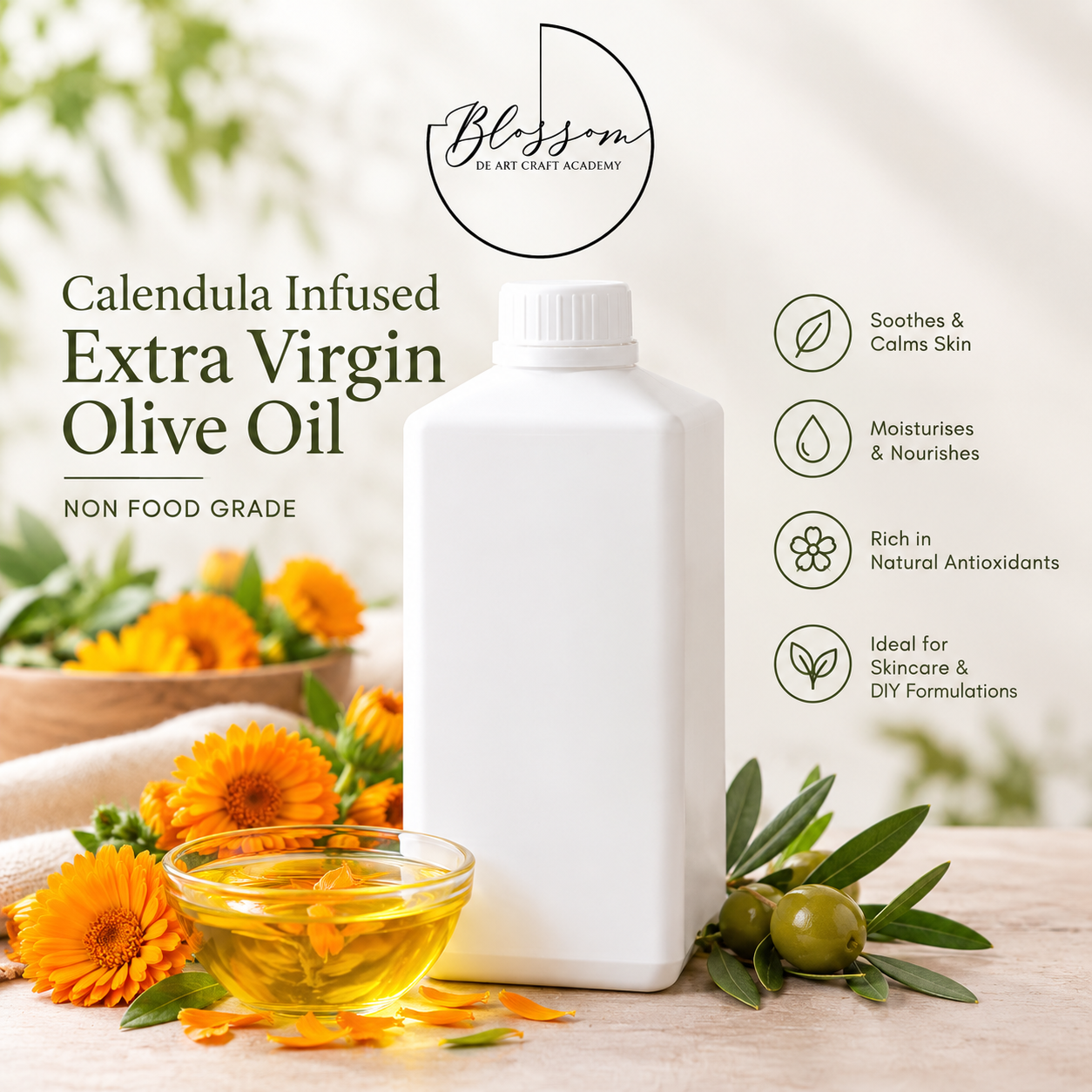 Calendula infused extra virgin olive oil Calendula infused extra virgin olive oil
