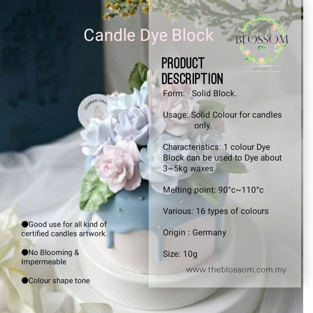Candle Colour Dye Block - The Blossom