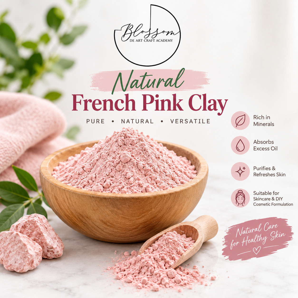 Natural French Pink Clay