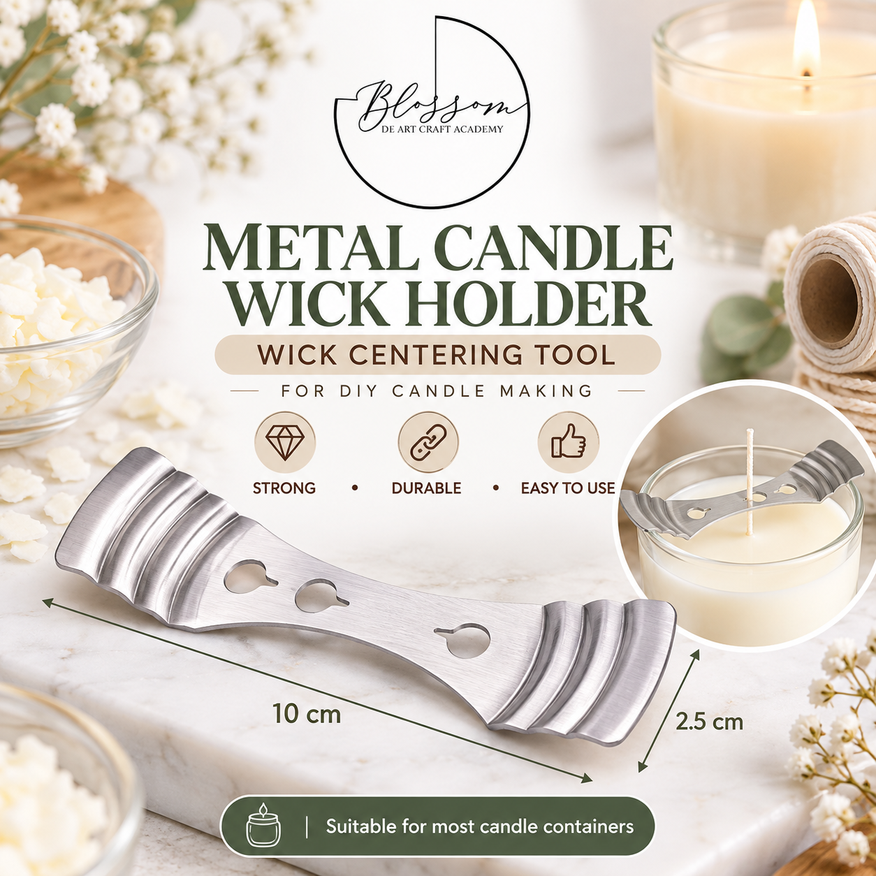 Metal Candle Wicks Holder