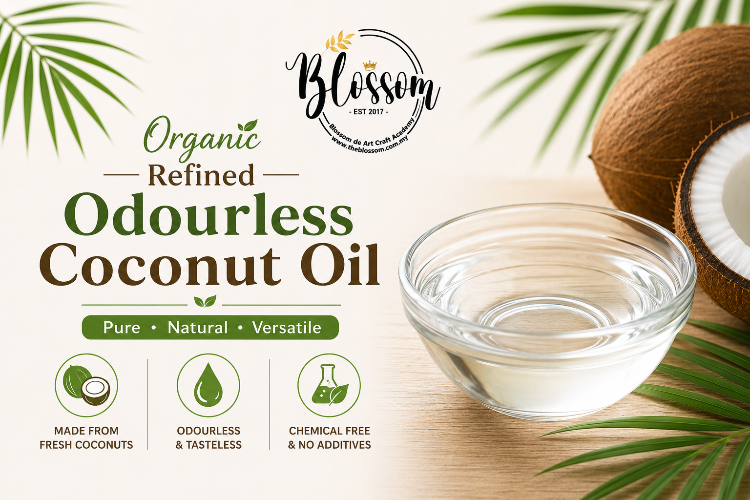 Organic Refined Odourless Coconut Oil
